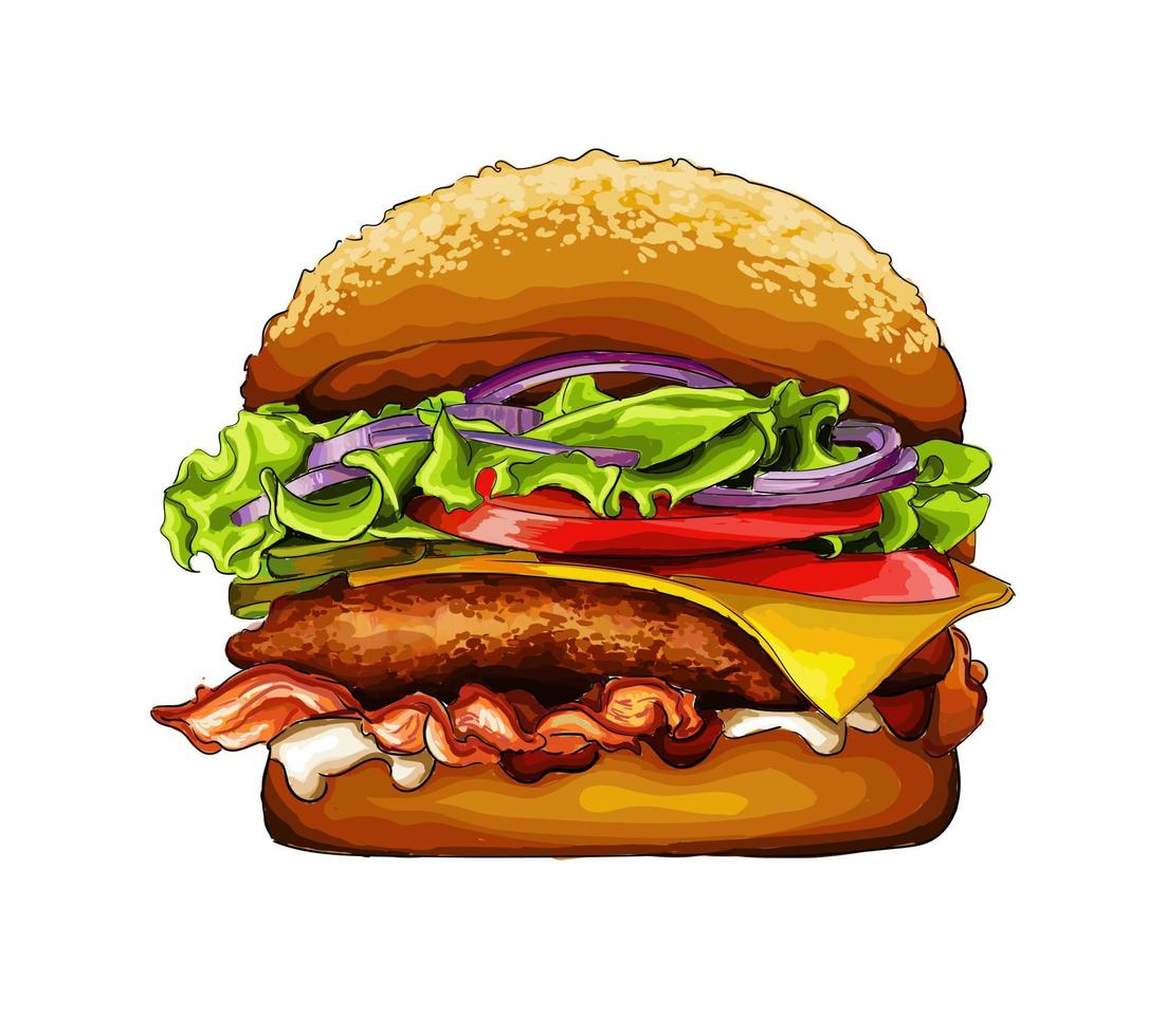 3621228-hamburguer-de-multicoloridas-pinturas-respingo-de-aquarela-colorido-desenho-realistaial-ilustracao-de-pinturas-vetor
